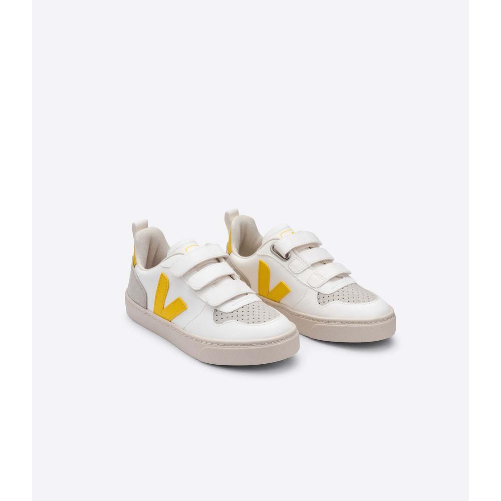 Veja V-10 CWL Sneakers Kinderen White/Yellow | NL 860AHK